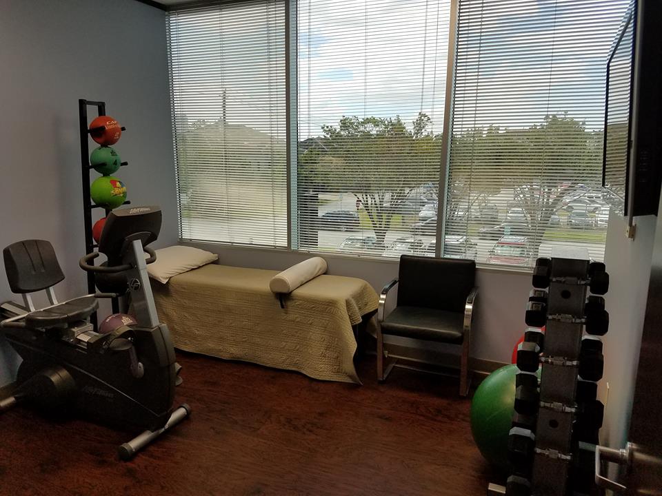 One angle of the physical rehabilitation room. A lot of activity goes on here.